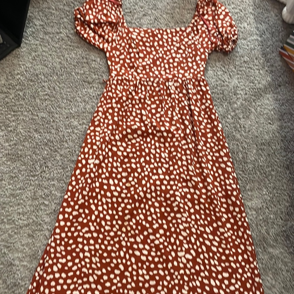 Burnt Orange Women’s Small Long Dress 2 slight stains